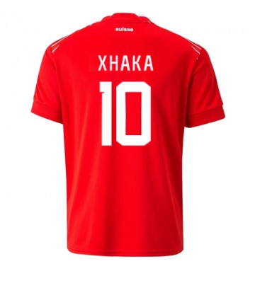 Schweiz Granit Xhaka #10 Replika Hjemmebanetrøje VM 2022 Kortærmet
